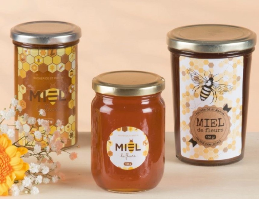 étiquettes pour pots de miel