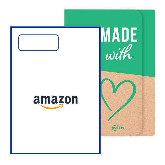 Etiquette vierge intégrée Avery, 85 x 45mm rectangulaire - Etiquettes intégrées format Amazon 85x45 mm 