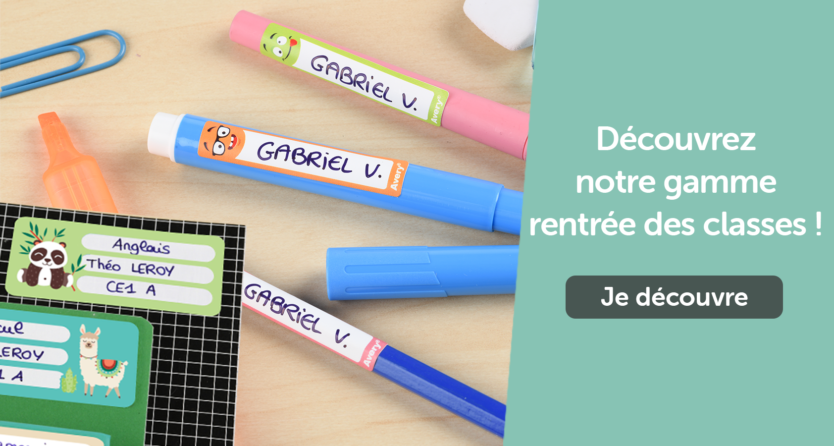 Banniere Avery Home Rentrée des classes