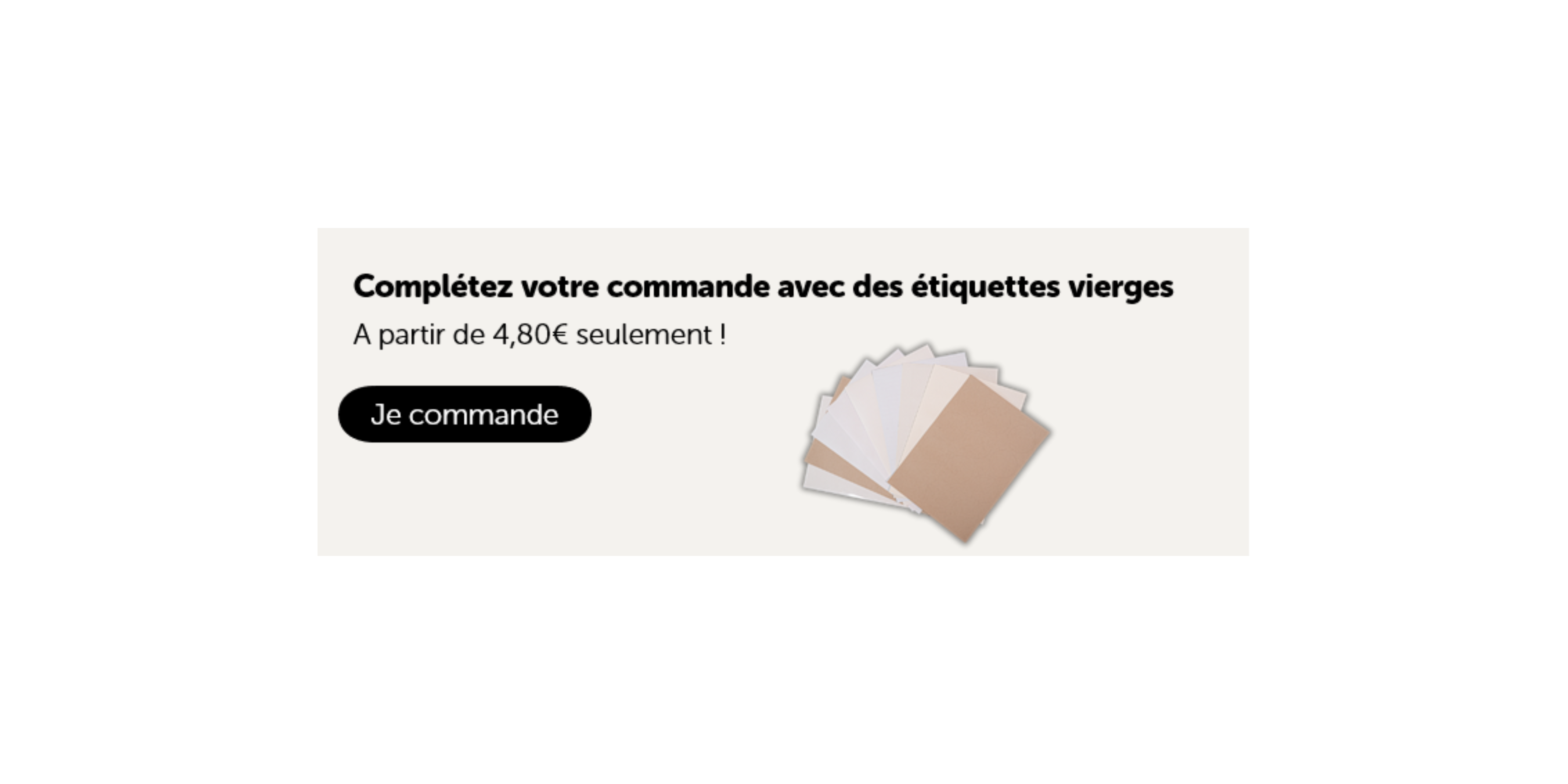commandez vos étiquettes vierges