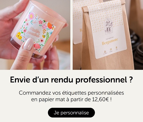 Etiquettes personnalisées en papier mat