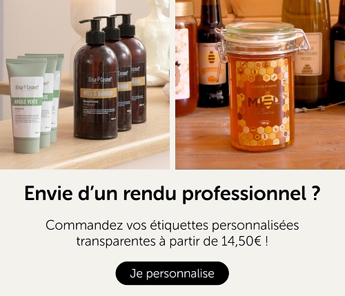 Etiquettes transparentes personnalisées
