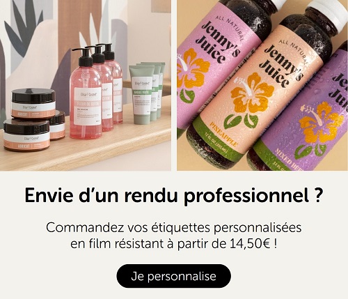 Etiquettes personnalisées en plastique blanc