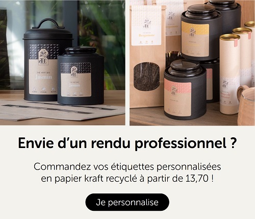 Etiquettes personnalisées en papier kraft recylé