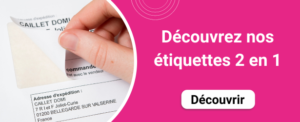 Etiquettes 2 en 1 pour l'expédition de commandes