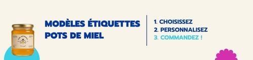 banniere modèles étiquettes pots de miel