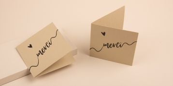 cartes pliées personnalisées