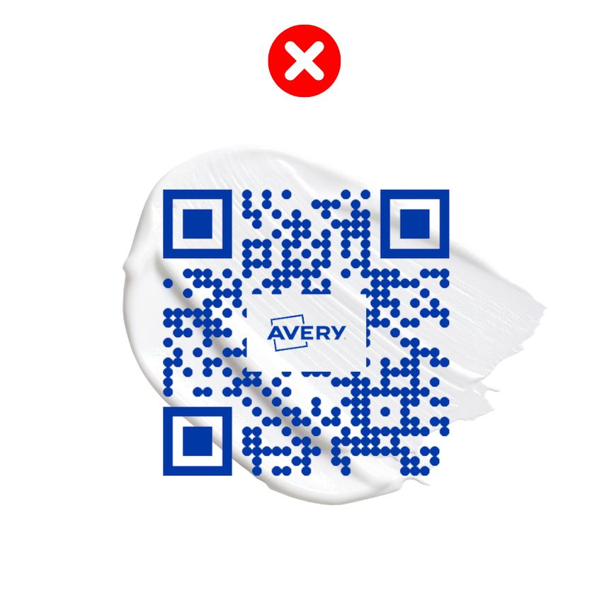 ERREUR : le QR code est sur un arrière-plan texturé