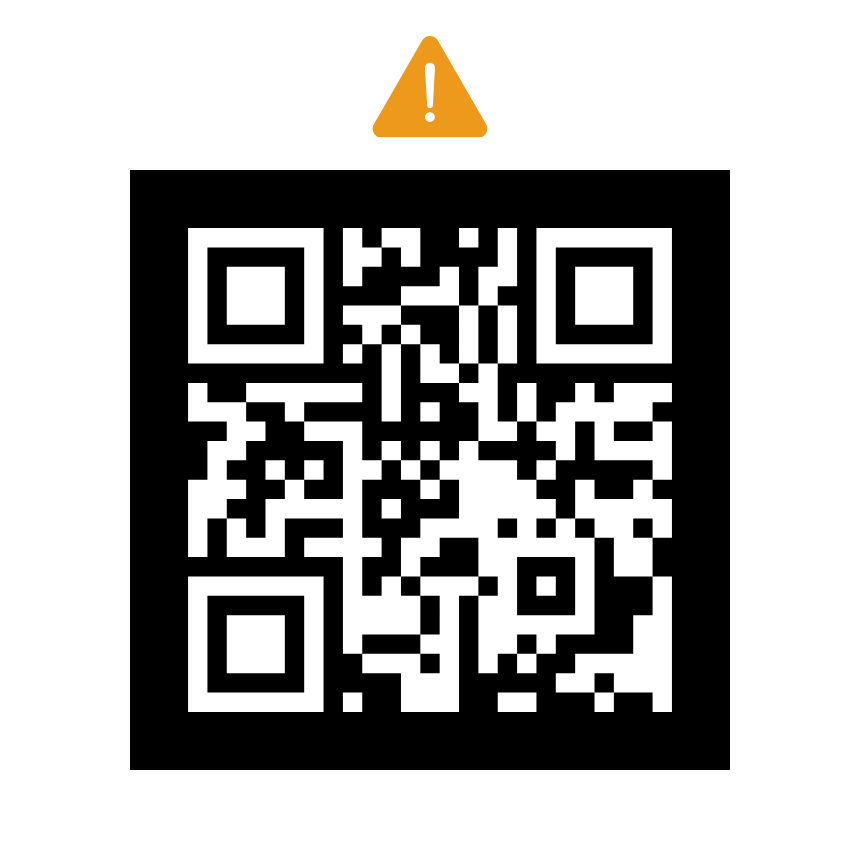 ATTENTION : le QR code est en blanc sur un arrière-plan noir