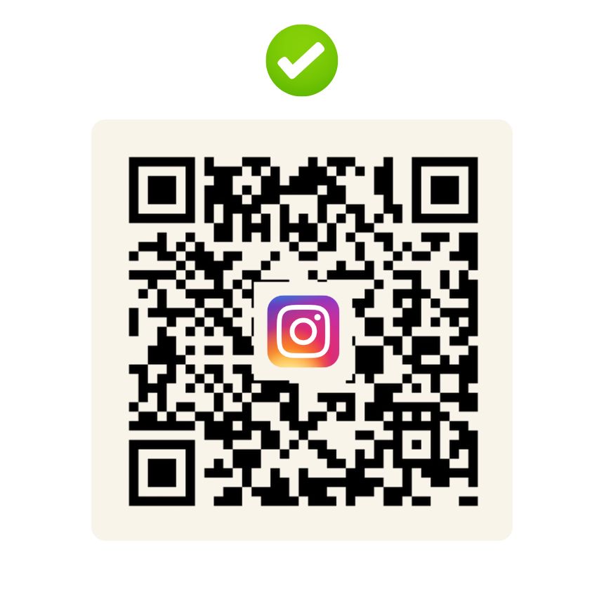 VALIDE : le logo est au centre du QR code