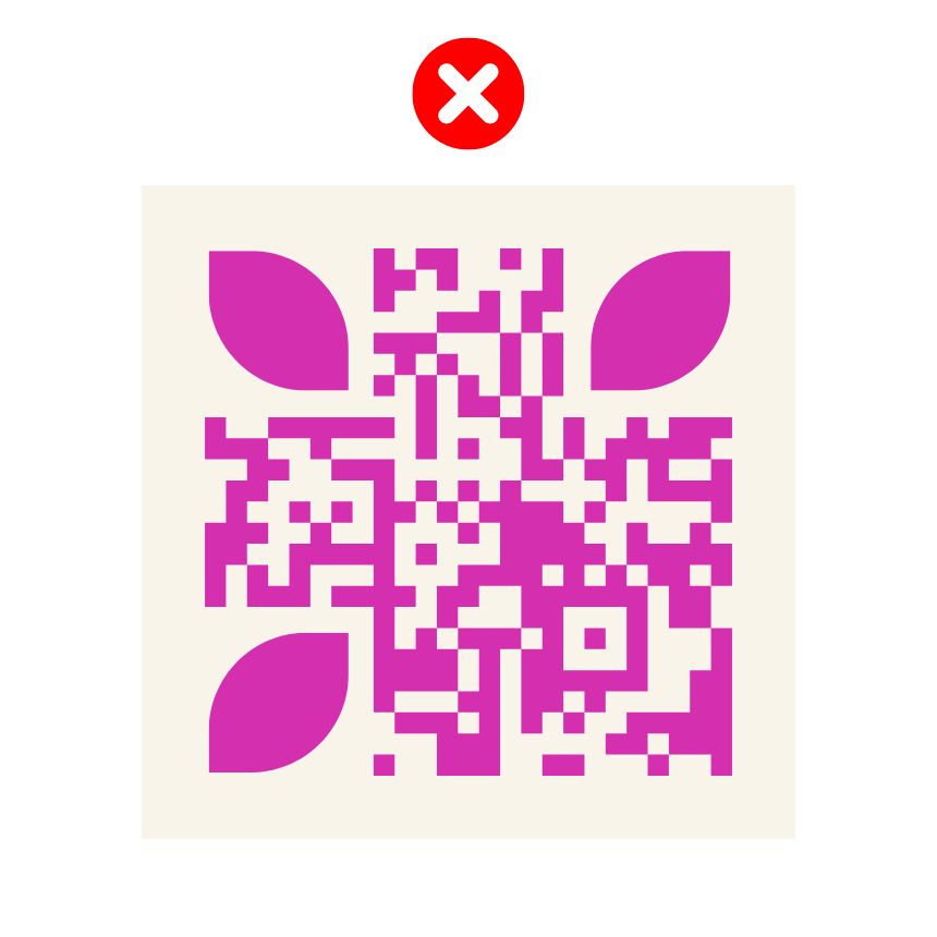 ERREUR : QR code avec une déformation importante des modules