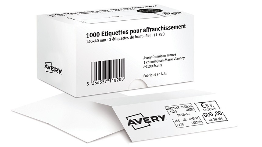 Etiquette spécialement conçue pour les machines à affranchir