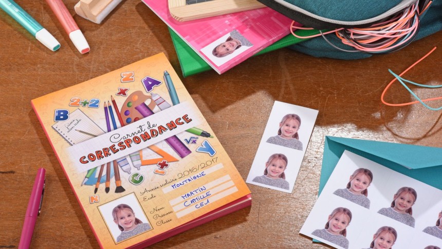 étiquettes photo autocollantes d'identité