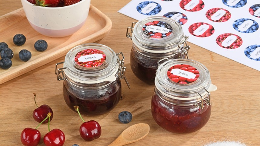 Cr ez des tiquettes pour vos pots de confiture Avery Cr ez des tiquettes pour vos pots de confiture Avery