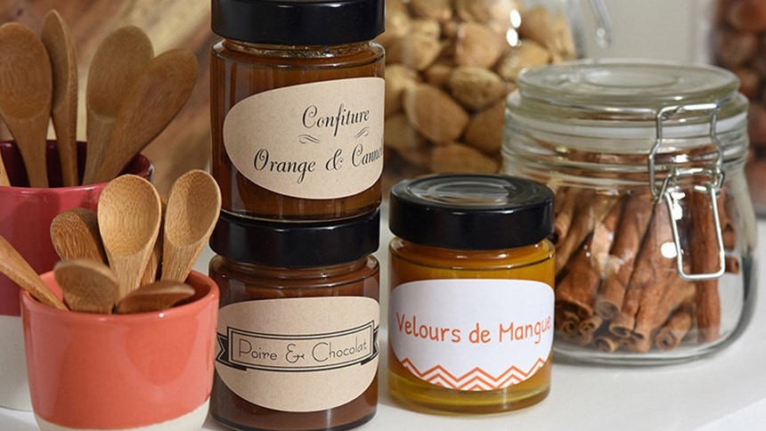 etiquettes ovales confiture
