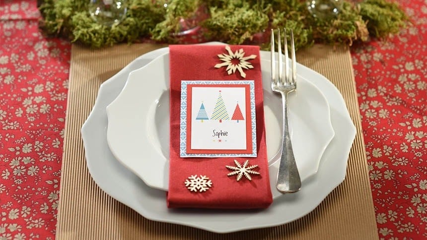 Serviette de table personnalisée Noël