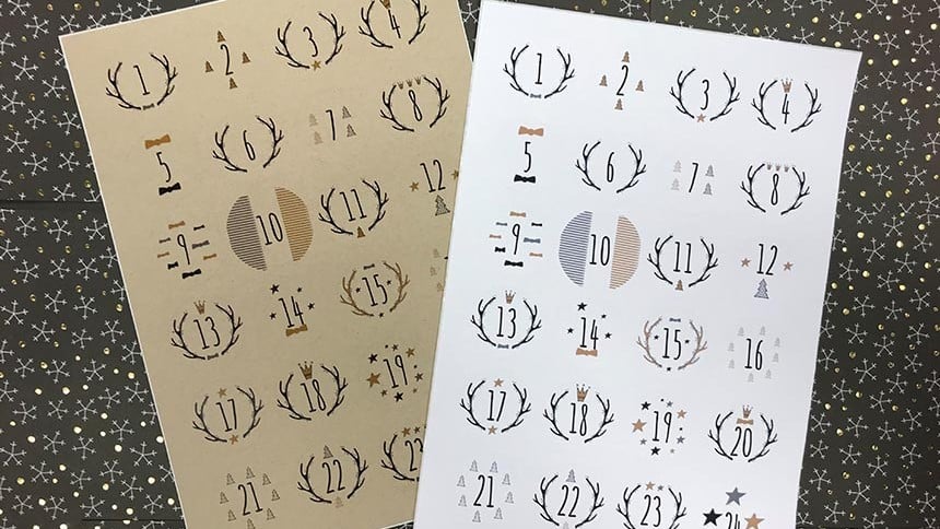 calendrier avent imprimer etiquettes