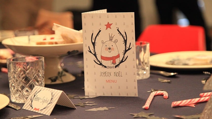 menu marque place noel
