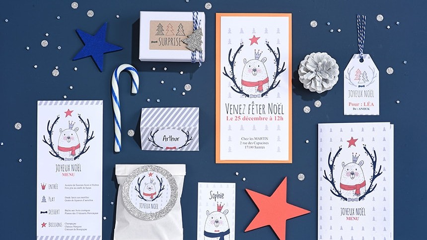 idee noel menu marque place