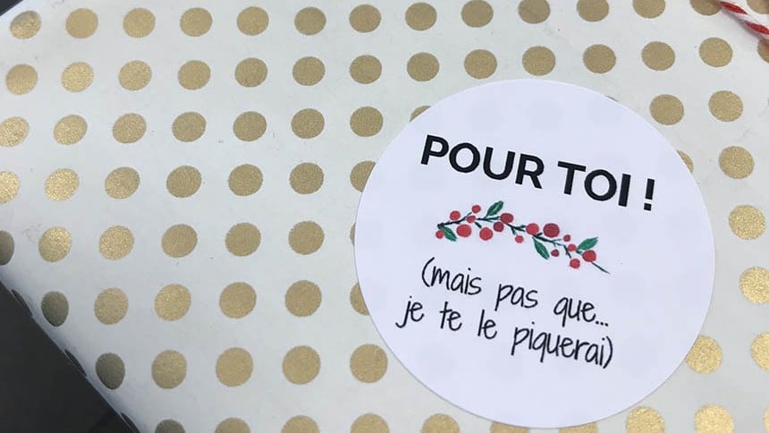 etiquettes cadeaux humour