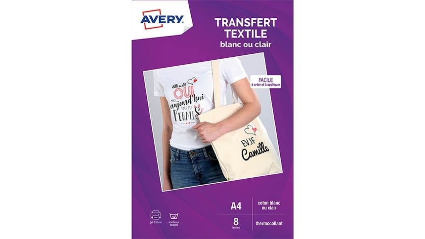 pack transfert textile blanc