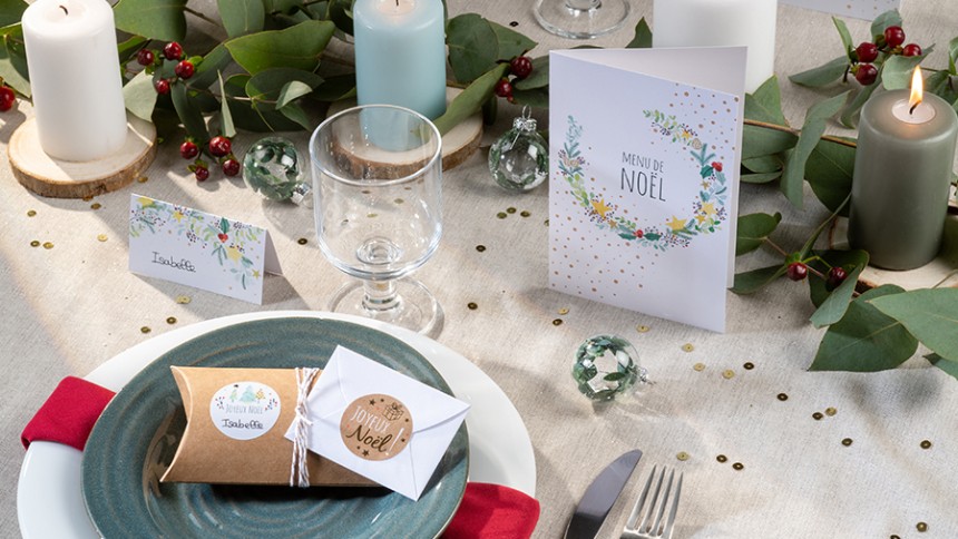 table noel naturelle et épurée