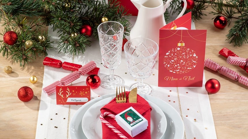 centre table de noel branches de sapin