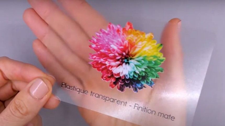 étiquette transparente