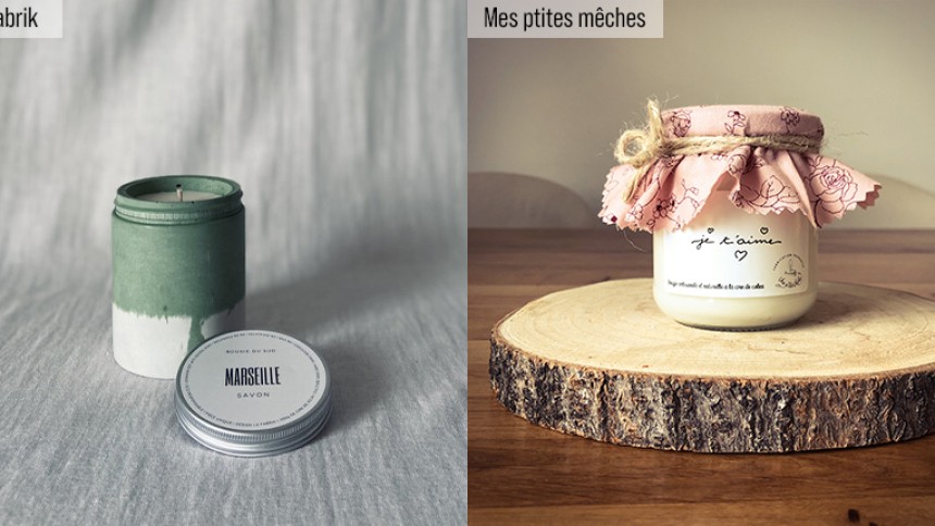 Bougies étiquettes plastique mat