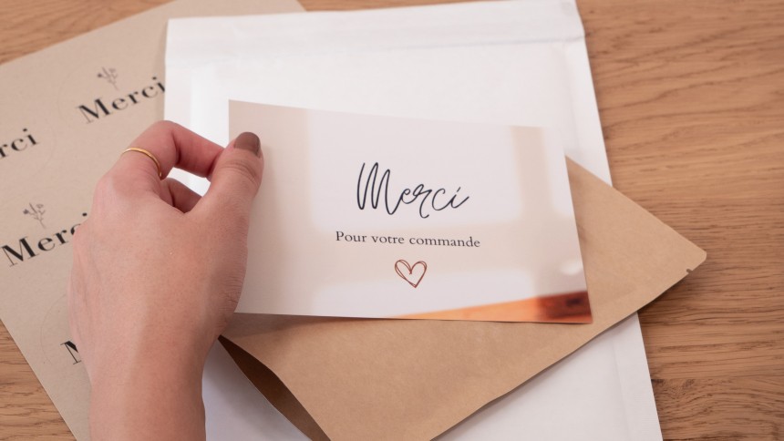 cartes de remerciements personnalisées