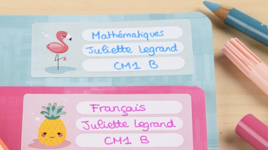 Etiquettes scolaires