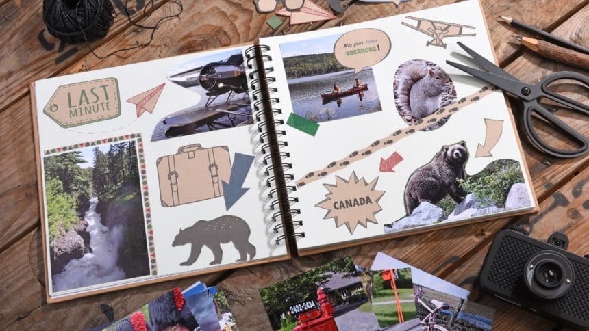 Scrapbooking album voyage