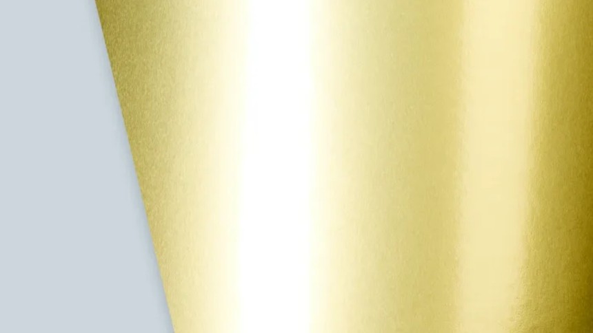 Etiquettes en papier doré brillant