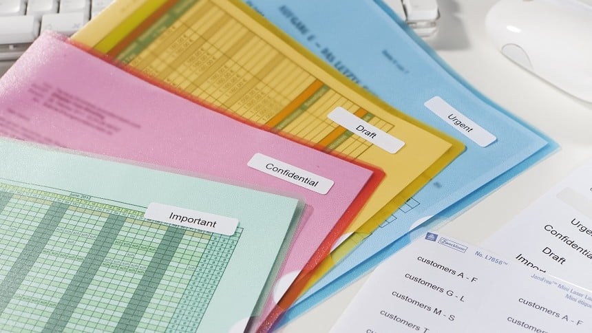 Etiquettes organisation et classement