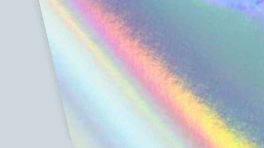 Planche d'étiquettes en plastique holographique