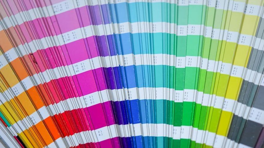 Palette des teintes de couleurs