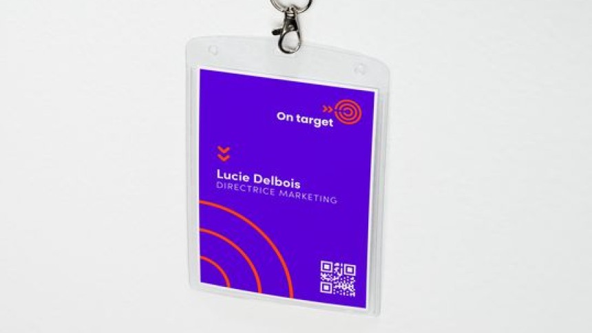 Pochette porte-badge avec tour de cou