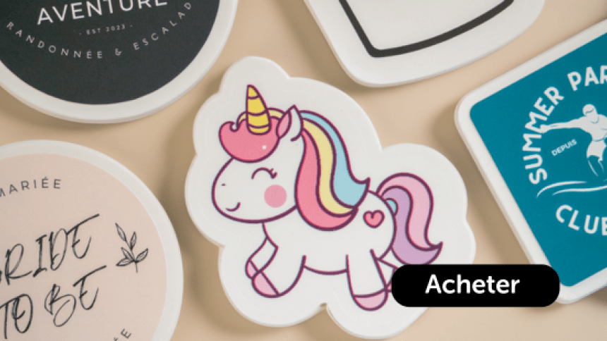 stickers personnalisés découpés à l'unité