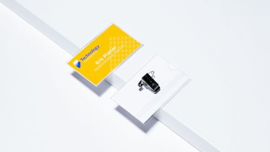 Porte-badges avec clip et épingle
