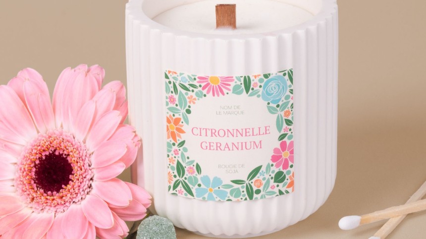 design de bougie d'été citronnelle geranium design de bougie d'été citronnelle geranium