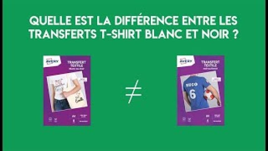 Avery - Papier transfert sur T-shirt/Textile foncé - 4 feuilles A4 -  impression jet d'encre Pas Cher