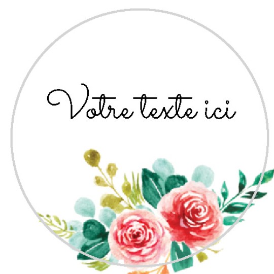 100 STICKERS 'Plaisir D'Offrir' Autocollants Cadeaux - Fleurs Délicates