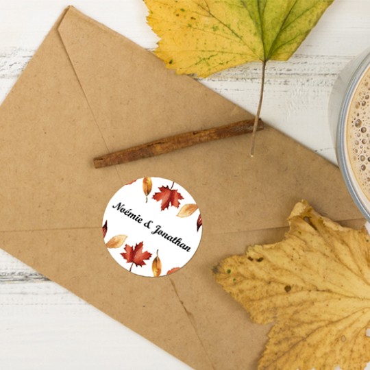 étiquettes mariage automne