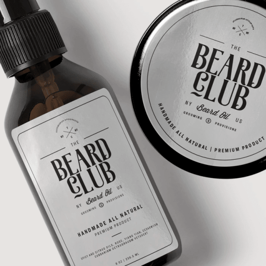 étiquettes argentées cosmétique homme