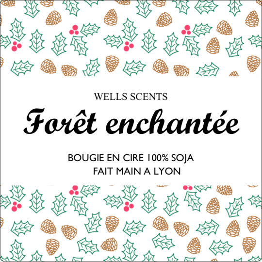 Modèle d'étiquette bougie personnalisée