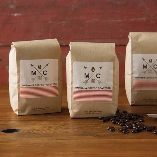 Etiquettes alimentaires personnalisées pour sachet de café
