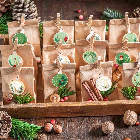 étiquettes Noël nature