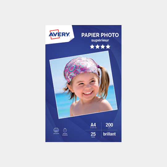 Papier photo brillant A4 200 g/m²