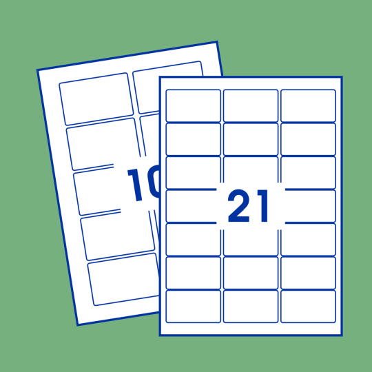 Etiquettes rectangulaires