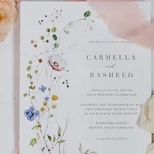faire-part personnalisé pour un mariage